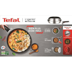 TEFAL L9730602 INGENIO Poele 28 cm, revetement antiadhésif, poignée vendue séparément, tous feux dont induction, fabriqué en France TEFAL