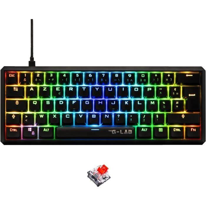 Clavier Gaming mécanique - THE G-LAB - KEYZ THALLIUM - Rouge THE G-LAB