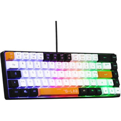 Clavier Gaming - THE G-LAB - KEYZ-HYDRO-BKWO/FR - Membrane 60% 3 couleurs Noir + Blanc + Orange THE G-LAB