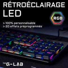 Clavier gaming filaire THE G-LAB Low Profil Switch - Rouge THE G-LAB