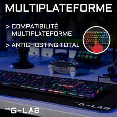 Clavier gaming filaire THE G-LAB Low Profil Switch - Rouge THE G-LAB