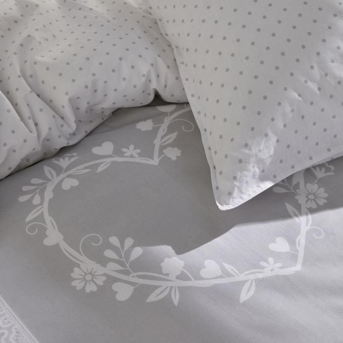 PARURE DE LIT TODAY - HOUSSE DE COUETTE 220x240 + 2 TAIES D OREILLER 65X65 - 100% COTON 57 fils - Constance TODAY