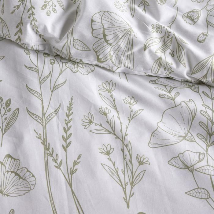 Parure de lit - TODAY - Sunshine - 123404 - 2 personnes - 220x240 cm - Coton - Imprimé 15.39 TODAY