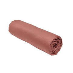 Drap housse TODAY Essential - 140 x 200+30 cm - 2 personnes - 100% Coton uni - Terracotta TODAY