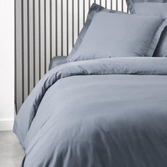 Housse de couette TODAY Essential - 240 x 260 cm - 2 personnes - 100% Coton uni - Denim TODAY