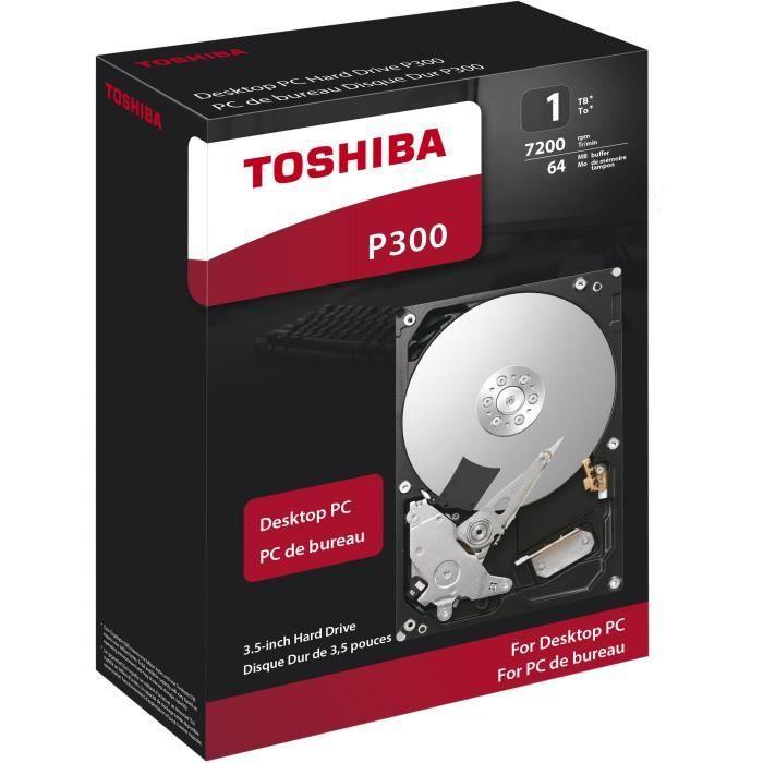 TOSHIBA - Disque dur Interne - P300 - 1To - 7 200 tr/min - 3.5 Boite Retail (HDWD110EZSTA) TOSHIBA