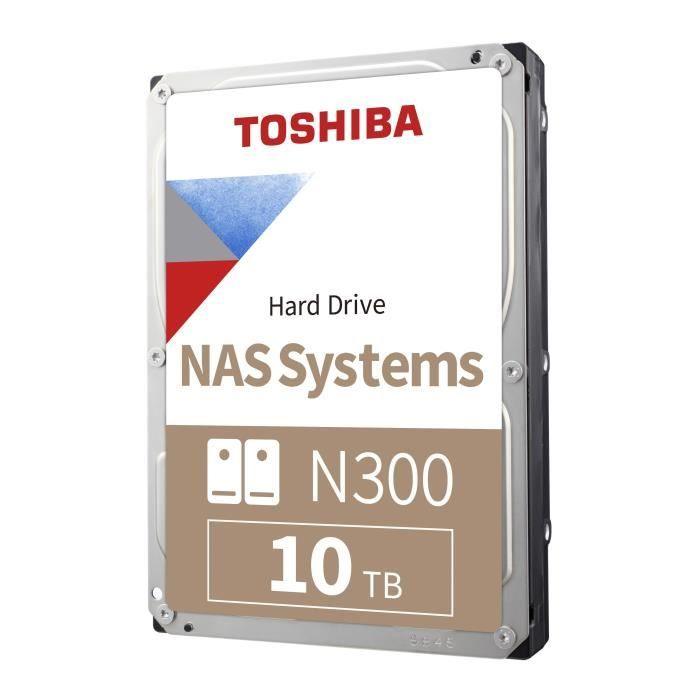 TOSHIBA N300 High-Reliability Hard Drive Disque dur interne - 10 To - 256 Mo - NAS - 3,5 - 7200 tpm TOSHIBA