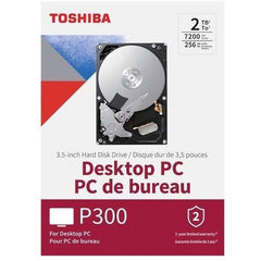 TOSHIBA - P300 - Disque dur interne haute performance - 2 To - 7200 tpm - 256 Mo - SMR. Boite retail TOSHIBA