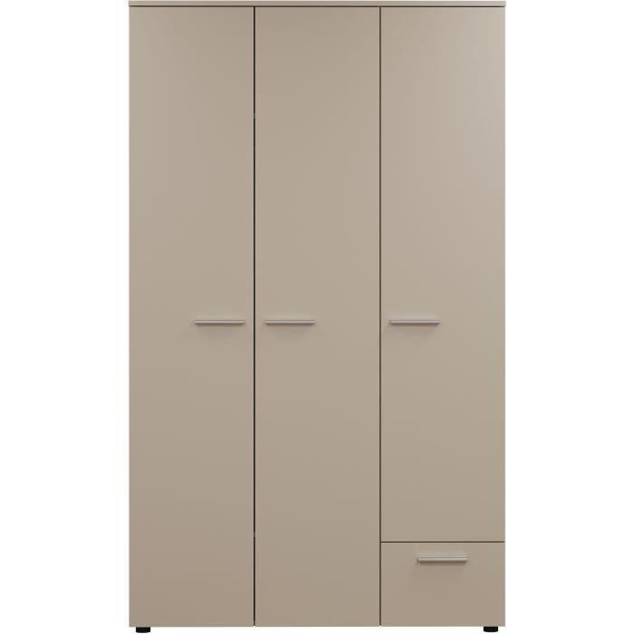 Chambre bébé Trio : Lit 70 x 140 cm + Armoire + Commode a langer CLEVER - Cappuccino - TREND TEAM TRENDTEAM