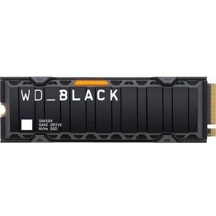 WESTERN DIGITAL Disque dur SN850X - NVME SSD - 1TB interne - Format M2 avec radiateur - Noir WESTERN DIGITAL