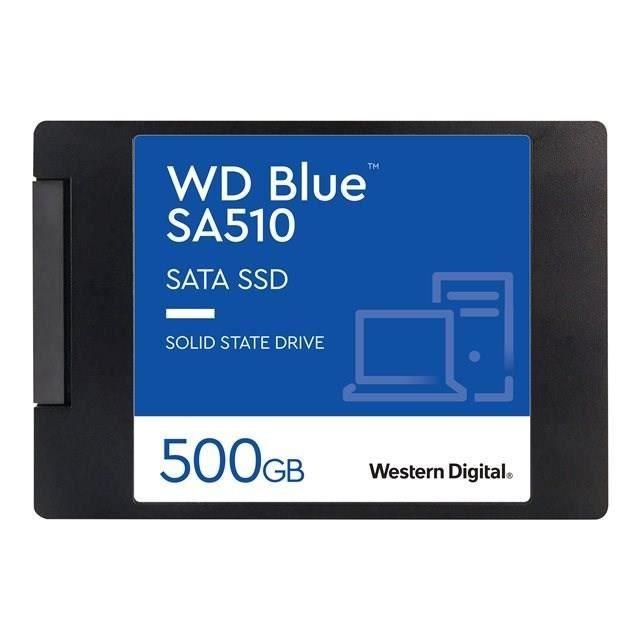 WESTERN DIGITAL Disque dur SA510 - SATA SSD - 500GB interne - Format 2.5 - Bleu WESTERN DIGITAL