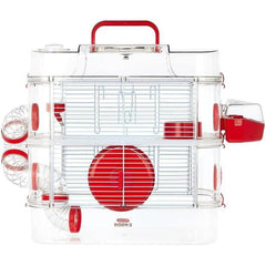 ZOLUX Cage sur 2 étages pour hamsters, souris et gerbilles - Rody3 duo - L 41 x p 27 x h 40,5 cm - Grenadine ZOLUX