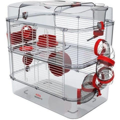 ZOLUX Cage sur 2 étages pour hamsters, souris et gerbilles - Rody3 duo - L 41 x p 27 x h 40,5 cm - Grenadine ZOLUX