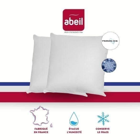 ABEIL Lot de 2 Oreillers moelleux ICEBERG 60x60cm - Paloma Tech