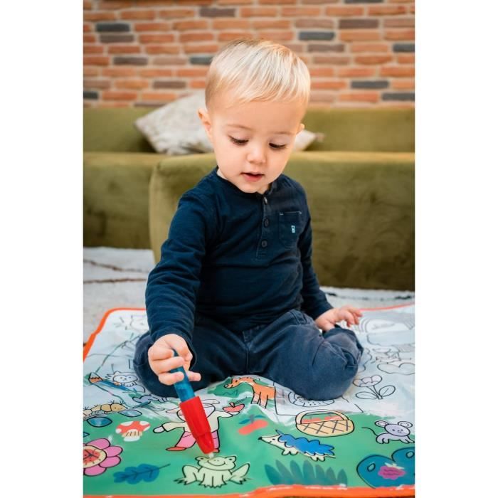 Activité créative - NATHAN - Coloréo Baby - Colorier avec de l’eau tapis et feutre adaptés