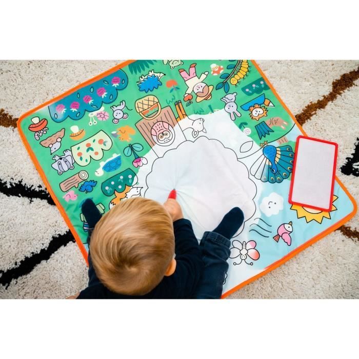 Activité créative - NATHAN - Coloréo Baby - Colorier avec de l’eau tapis et feutre adaptés