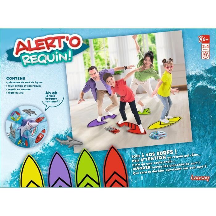 Alert’O Requin! Jeu de société - Jeu d’ambiance - Des 5 ans - 2 a 4 joueurs - Lansay