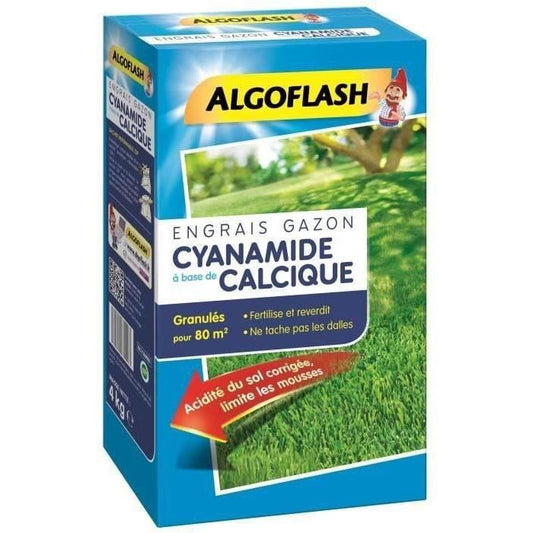 ALGOFLASH Engrais Gazon Cyanamide - 4kg - Paloma Tech