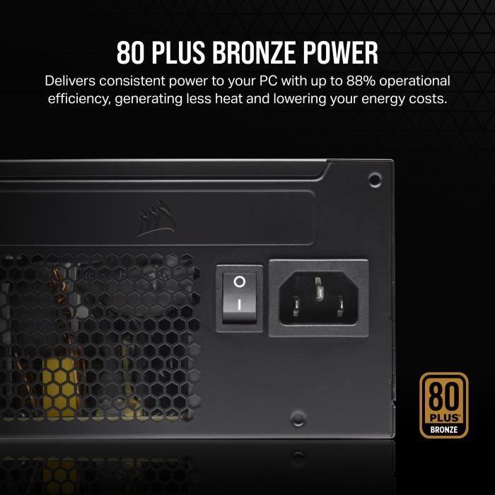 Alimentation - CORSAIR - CX550 - 80 PLUS Bronze ATX Power - Paloma Tech