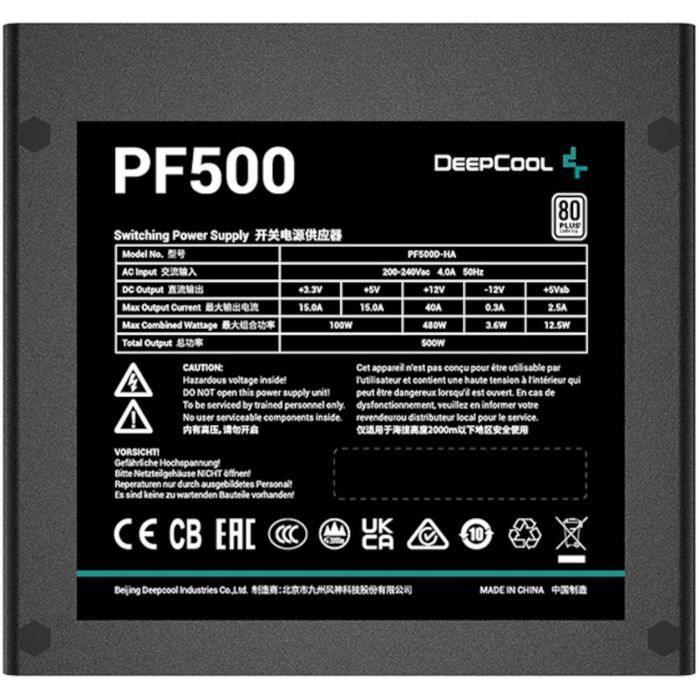 DEEPCOOL PF500 (80+ White) - Alimentation PC - 500W - Paloma Tech