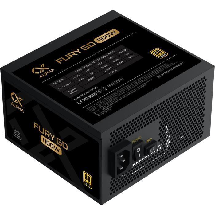 XIGMATEK Fury GD 1100W ATX 3.0 (80Plus Gold) - Alimentation PC - 1100W XIGMATEK