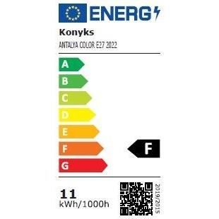 Ampoule LED connecté Wi-Fi + BT 11 W Couleurs + Blanc réglable - Konyks Antalya Color E27