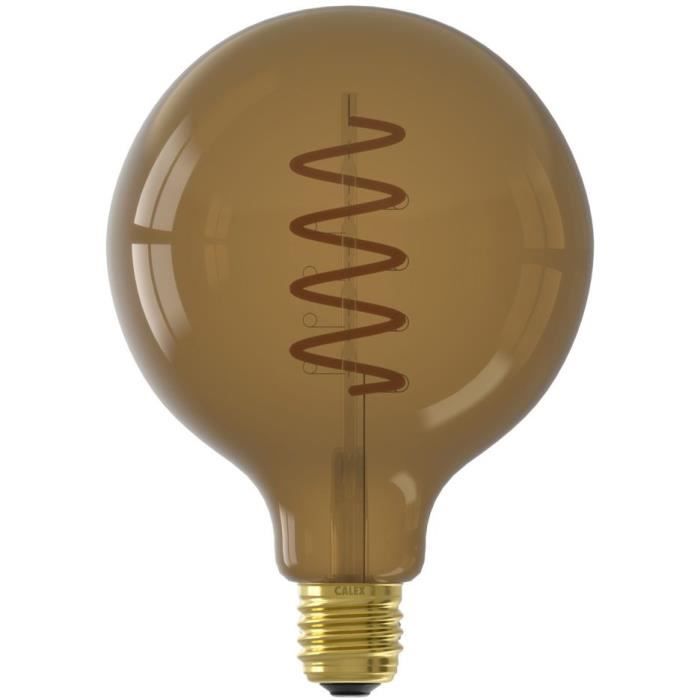 Ampoule LED E27 - CALEX - G125 GLOBE - Filament droit - 4 W - 120 lm - 1800 K - Intensité variable - Naturel