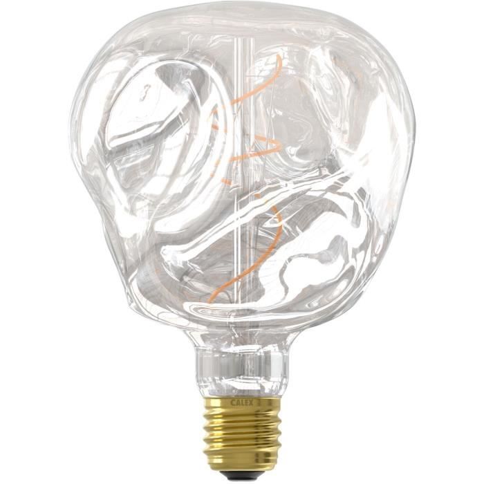 Ampoule LED E27 - CALEX - G125 NEO ORGANIC - Filament flexible - 4 W - 75 lm - 1800 K - Intensité variable - Silver