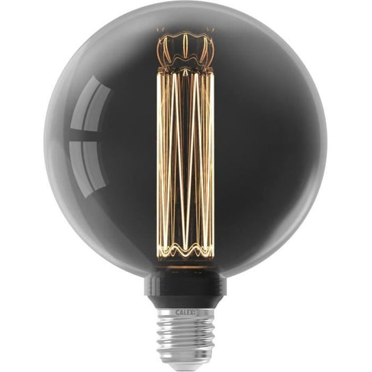 Ampoule LED E27 - CALEX - GLASSFIBER GLOBE G125 - 3,5 W - 40 lm - 2000 K - Intensité variable - Titanium