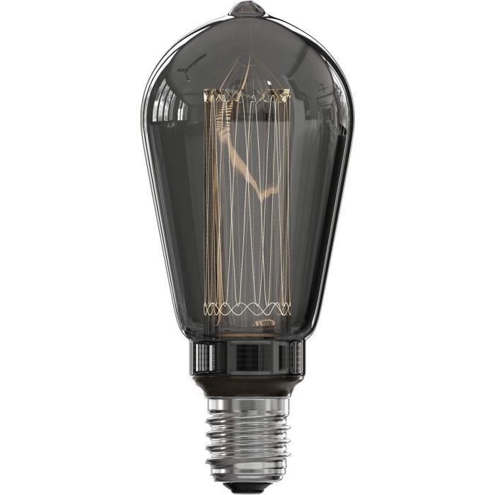 Ampoule LED E27 - CALEX - GLASSFIBER RUSTIC ST64 - 3,5 W - 40 lm - 2000 K - Intensité variable - Titanium