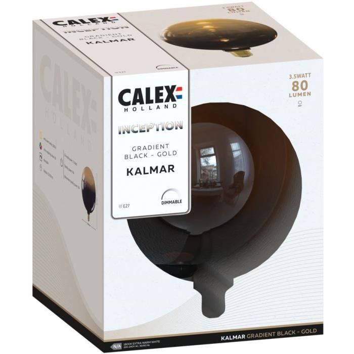 Ampoule LED E27 - CALEX - INCEPTION KALMAR - 3,5 W - 80 lm - 1800 K - Intensité variable - Dégradé noir / or