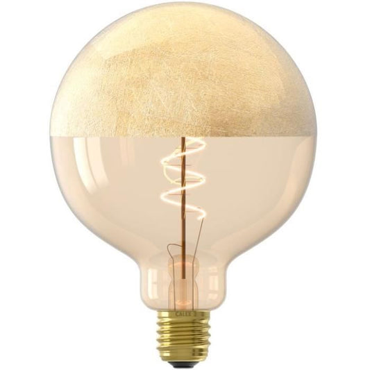 Ampoule LED E27 - CALEX - XXL SPECIALS G125 - Filament simple spirale - 4 W - 120 lm - 1800 K - Or