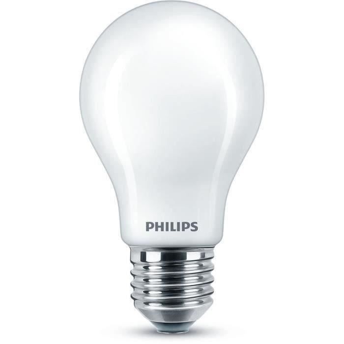 Ampoule LED PHILIPS Non dimmable - E27 - 60W - Blanc Froid