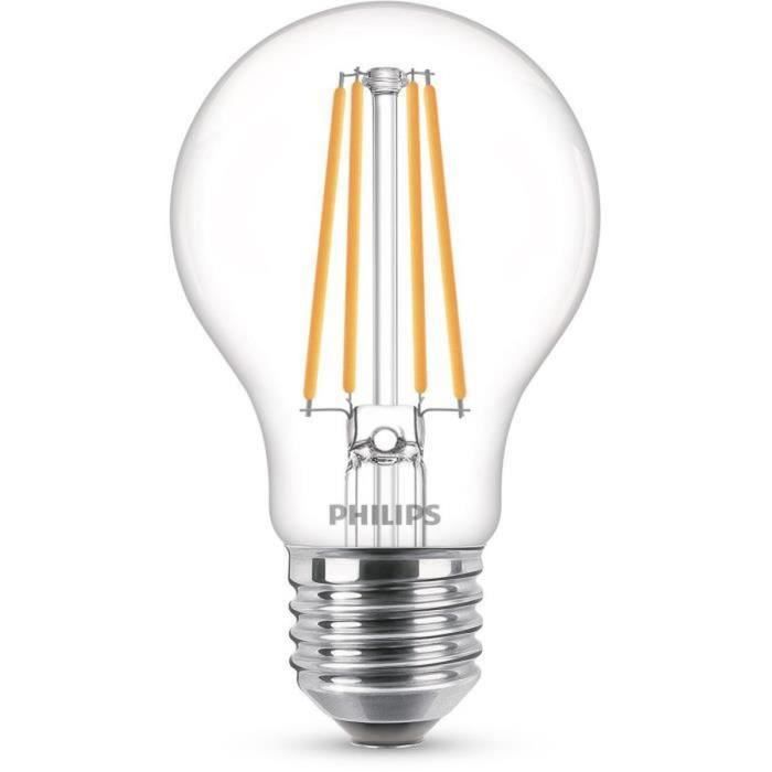 Ampoule LED PHILIPS - Non dimmable - E27 - 75W - Blanc Chaud