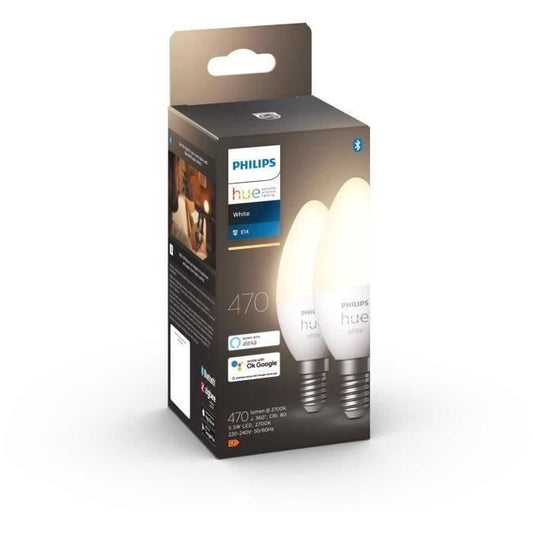 Ampoules connectées Philips Hue HW 5.5W E14 x2