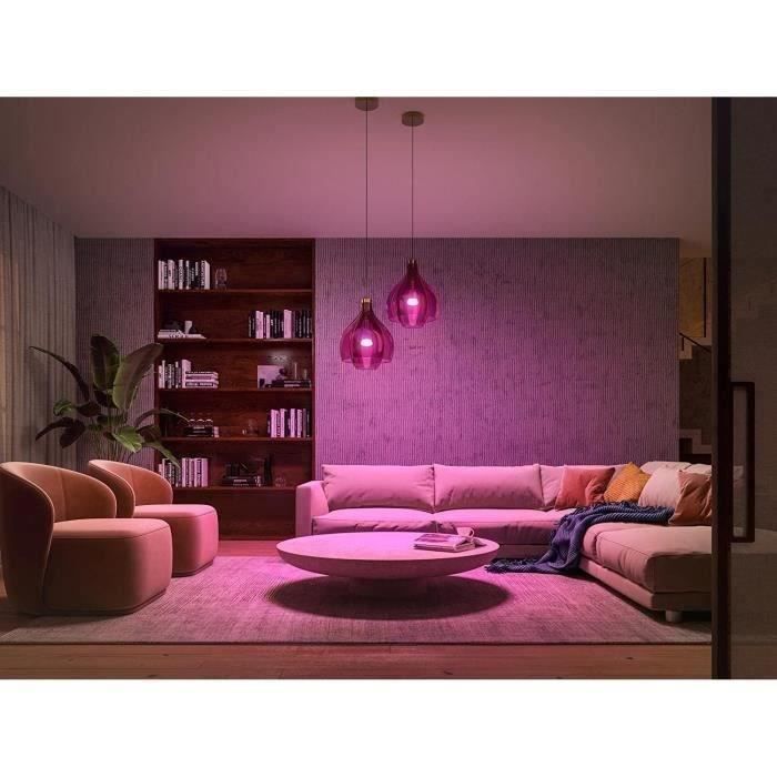 Ampoules connectées Philips Hue pack de 2 ampoules White & Color Ambiance standard E27 75W