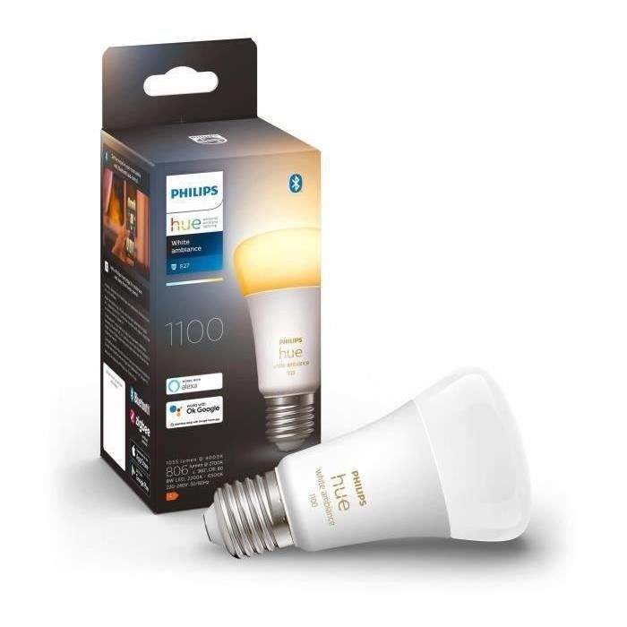 Ampoules connectées Philips Hue White Ambiance standard E27 75W a l’unité