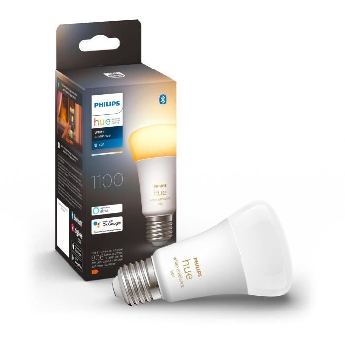 Ampoules connectées Philips Hue White Ambiance standard E27 75W a l’unité