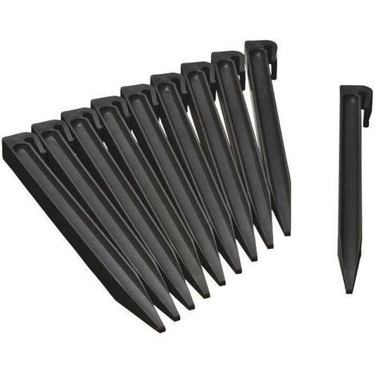 Ancres pour bordure de jardin en polyéthylene recyclé - NATURE - H26,7 x 1,9 x 1,8 cm - Noir - Paloma Tech