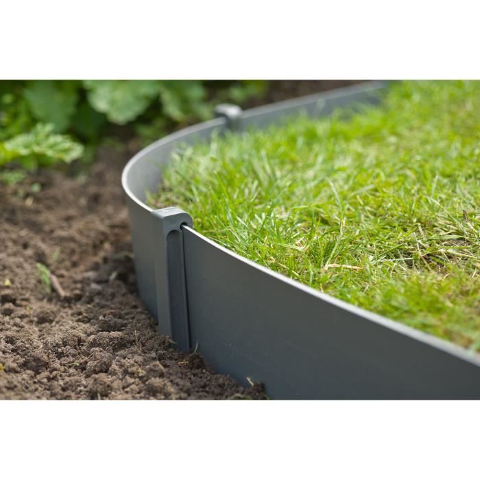 Ancres pour bordure de jardin en polypropylene - NATURE - H 26,7 x 1,9 x 1,8 cm - Gris - Paloma Tech