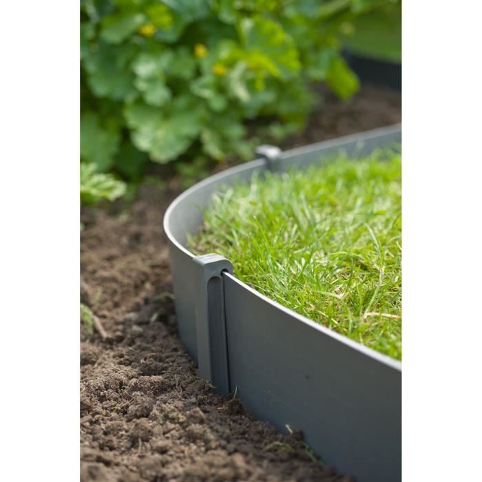 Ancres pour bordure de jardin en polypropylene - NATURE - H 26,7 x 1,9 x 1,8 cm - Gris - Paloma Tech