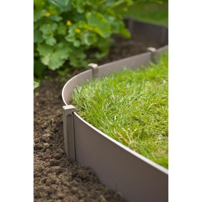 Ancres pour bordure de jardin en polypropylene - NATURE - H26,7 x 1,9 x 1,8 cm - Beige taupe - Paloma Tech