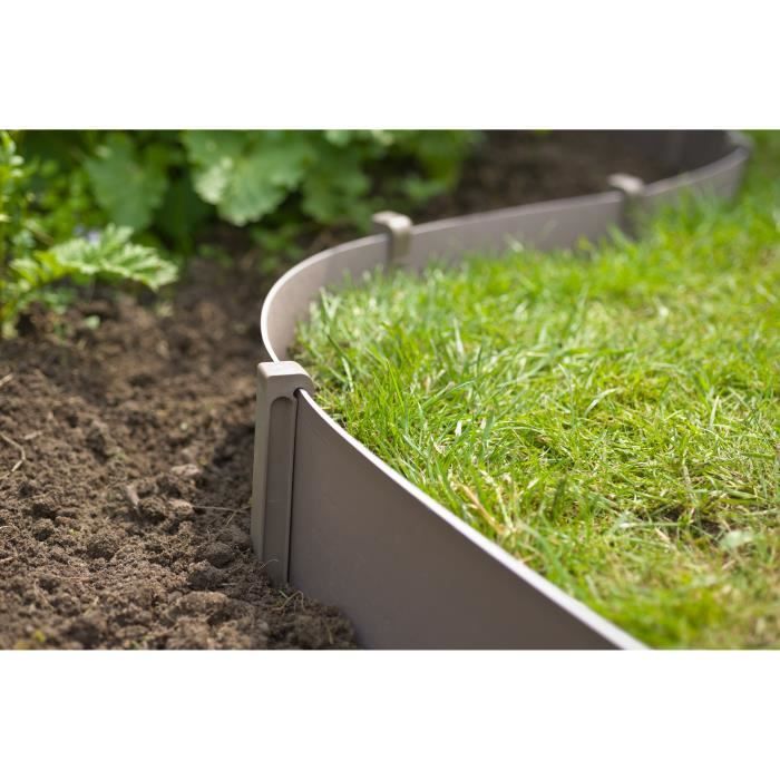 Ancres pour bordure de jardin en polypropylene - NATURE - H26,7 x 1,9 x 1,8 cm - Beige taupe - Paloma Tech