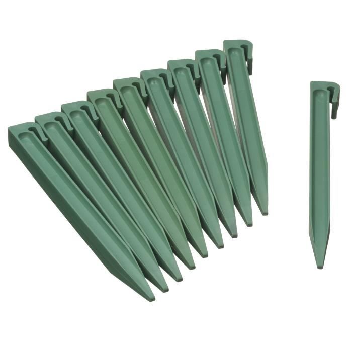 Ancres pour bordure en polyéthylene recyclé - NATURE - H26,7 x 1,9 x 1,8 cm - Vert - Paloma Tech