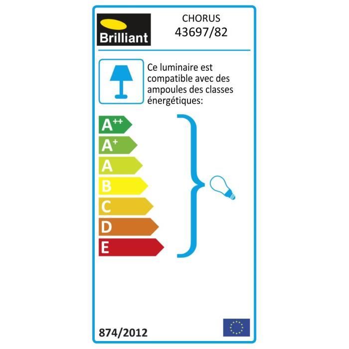 Applique d'extérieure avec Détecteur Inox H40cm inox satiné - BRILLIANT - Chorus - Métal - Halogene - IP44 - Paloma Tech