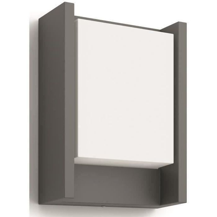 Applique extérieure LED Philips Arbour - Anthracite - 600 lm - 6W - IP44 - Paloma Tech