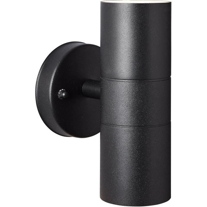 Applique murale extérieure JANDY 2L noir métal/verre - BRILLIANT - GU10 max 18W IP44 - Paloma Tech