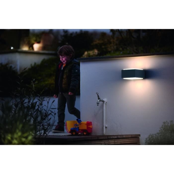 Applique murale Philips myGarden Hedgehog - Anthracite - 1x42W - LED - Extérieur - Paloma Tech