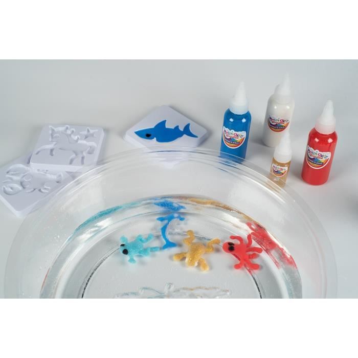 Aqua Gelz Deluxe - SMOBY - Set créatif de figurine 3D en gel - Kit facile a ranger et transporter