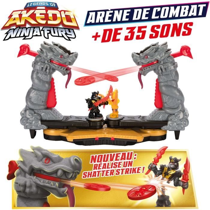 Arene de Combat Ninja Fury - MOOSE TOYS - AKEDO - Combat avec figurines contrôleurs et effets sonores